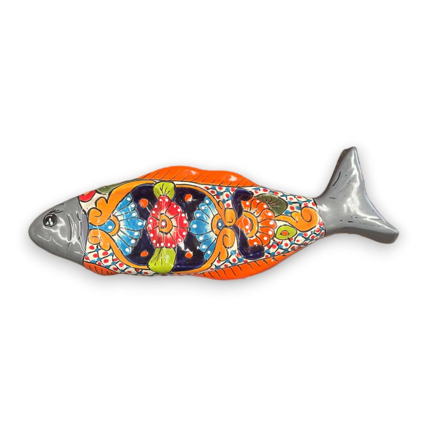 Handmade Talavera Fish Serving Tray